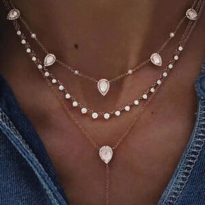 NEW! Dainty Boho Minimalist Gold Layered Necklace/ Y-Necklace